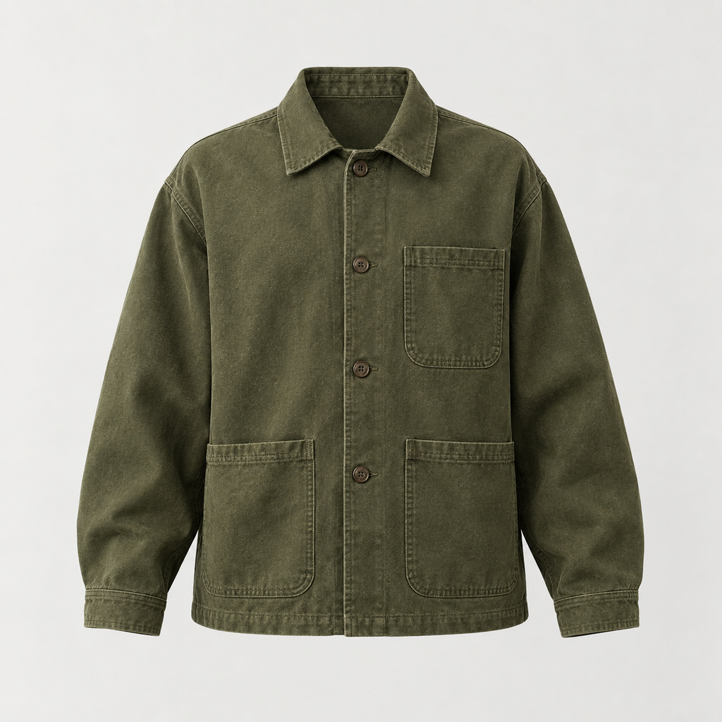 Canvas Work Jacket on a neutral background