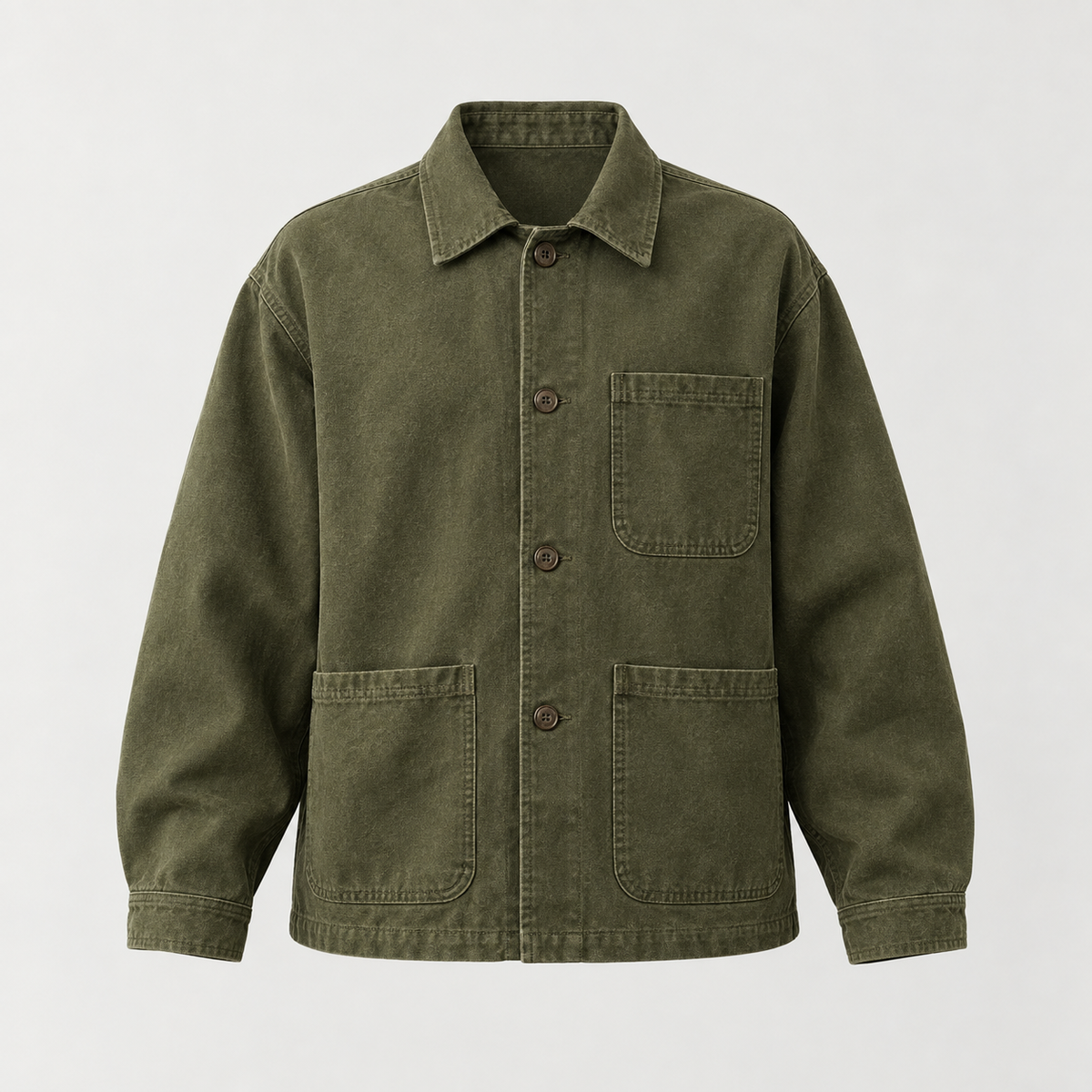 Canvas Work Jacket on a neutral background