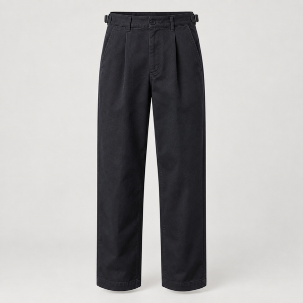Relaxed Pleat Trouser on a neutral background