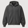 Structured Zip Hoodie on a neutral background
